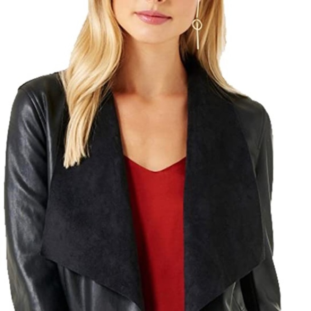 Zara Olive faux leather jacket